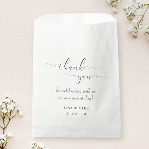 Simple Elegant Wedding Bridal Shower Thank You Favour Bags