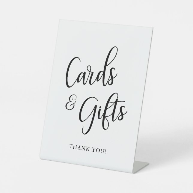 Simple Elegant Wedding CARDS & GIFTS Sign (Front)