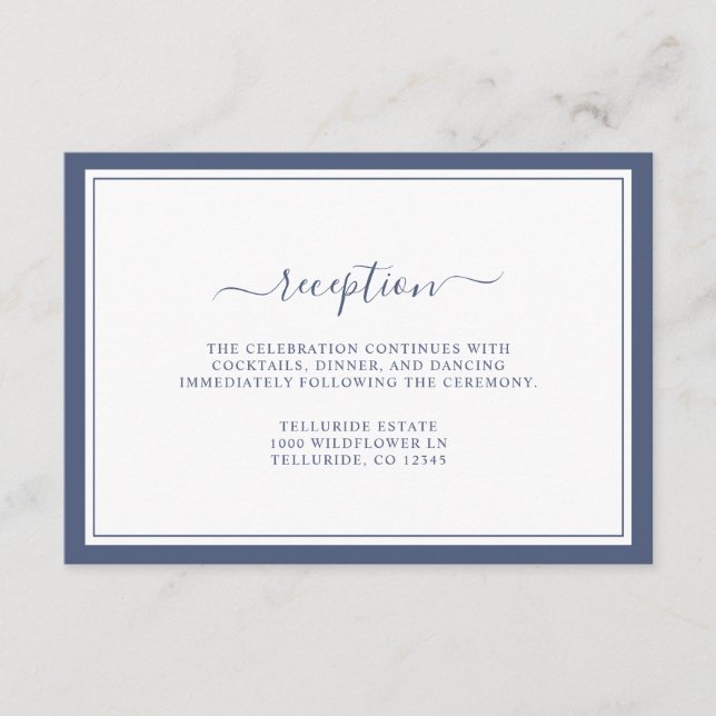 Simple Elegant Wedding Enclosure Card (Front)