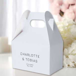 Simple, elegant wedding favour box