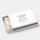 Simple Elegant Wedding Favour Matchboxes