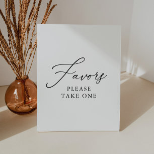 Simple Elegant Wedding Favours Pedestal Sign