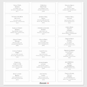 Simple Elegant Wedding Guest Address Labels
