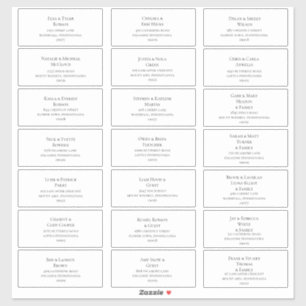 Simple Elegant Wedding Guest Address Labels