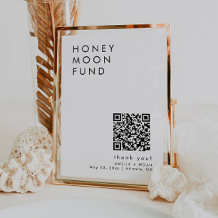 Simple Elegant Wedding Honeymoon Fund Sign