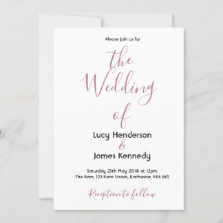 Simple Elegant Wedding Invitation