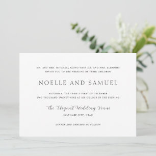 Simple Elegant Wedding Invitation