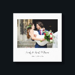 Simple Elegant Wedding Photo Canvas Print<br><div class="desc">Personalise with your favourite wedding photo,  names and special date,  creating a unique memory and gift. A lovely keepsake to treasure!</div>