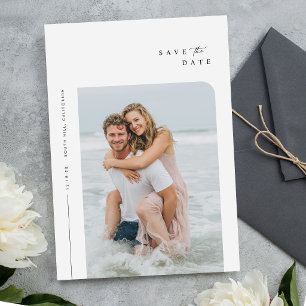 Simple Elegant Wedding Photo Save The Date Invitation