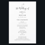 simple elegant wedding program<br><div class="desc">A simple design with hand drawn flowers and elegant black text. You can personalise the text and colours on this wedding program template.</div>