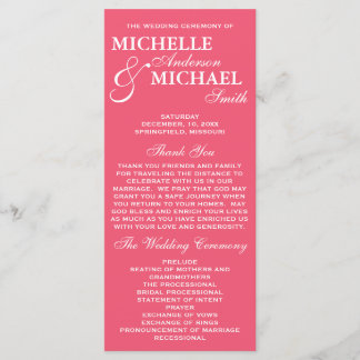 Simple Elegant Wedding Program Programme