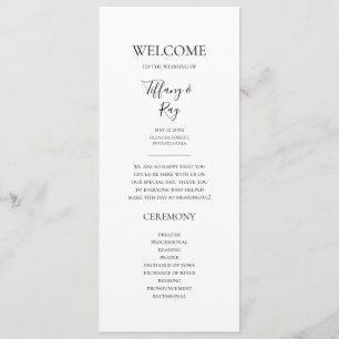 Simple Elegant Wedding Program Programme