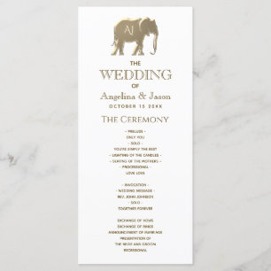 Simple Elegant Wedding Programme