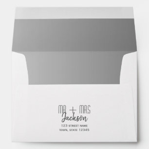 Simple Elegant Wedding Return Envelope