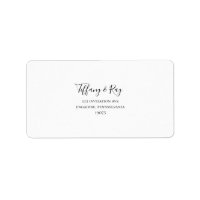 Simple Elegant Wedding RSVP Address Labels