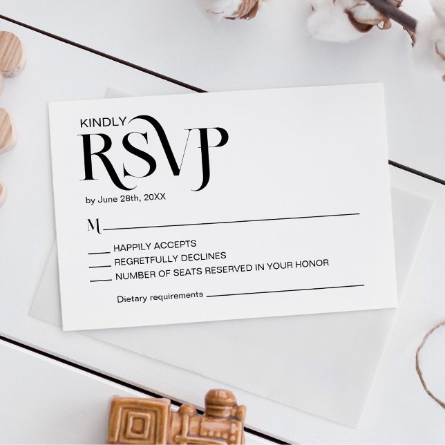 Simple Elegant Wedding RSVP Card (Creator Uploaded)