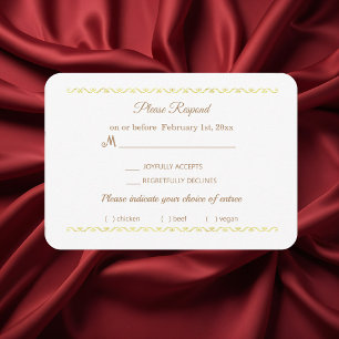  Simple Elegant  Wedding RSVP Card