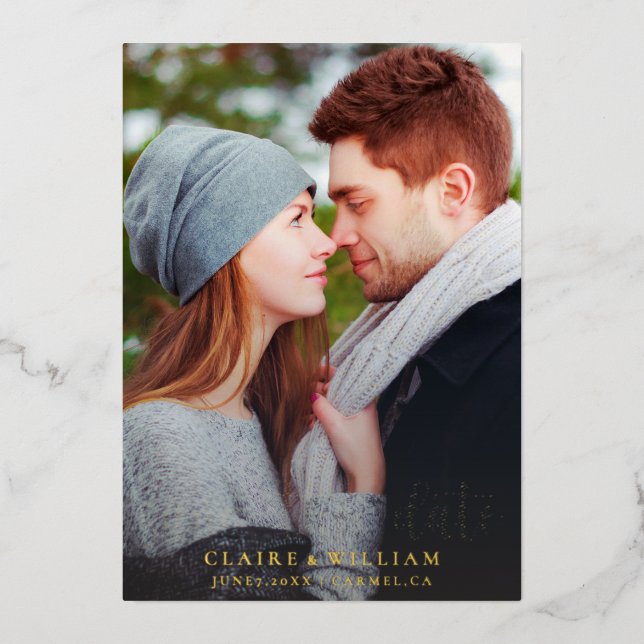 Simple Elegant Wedding Save the Date Photo (Front)