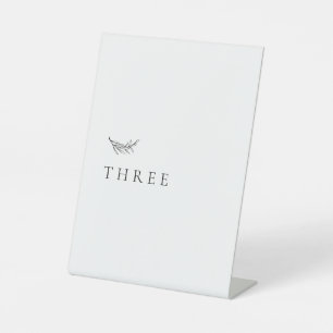 Simple Elegant Wedding Table Number Pedestal Sign