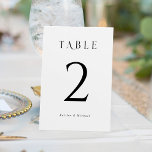 Simple Elegant Wedding Table Numbers<br><div class="desc">Simple,  Elegant Wedding Table Numbers (Black & White) - These simple and elegant wedding table numbers feature an elegant serif script. Change your names and add individually to your cart.</div>