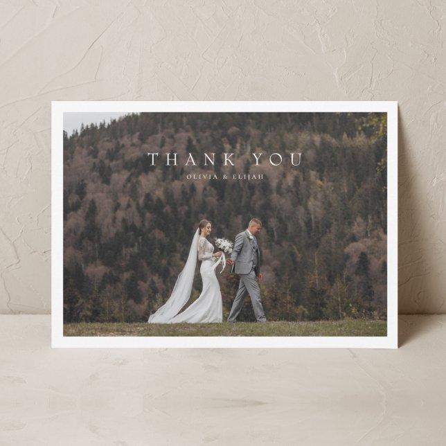 Simple Elegant Wedding  Thank You Card (Creator Uploaded)