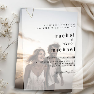Simple, Elegant, Wedding,  Vellum Invitations