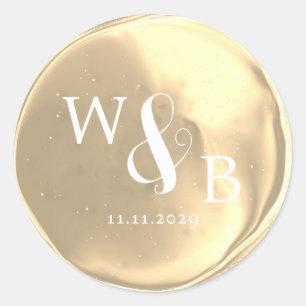 Simple Elegant Wedding Wax Seal Monogrammed