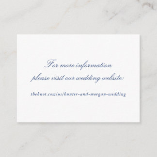 Simple Elegant Wedding Website Insert Card