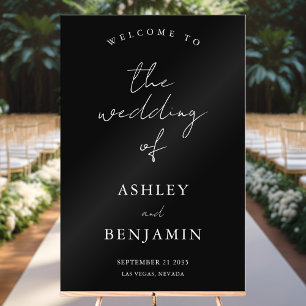 Simple Elegant Wedding Welcome Acrylic Sign