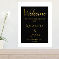 Simple Elegant Welcome Script Wedding Gold