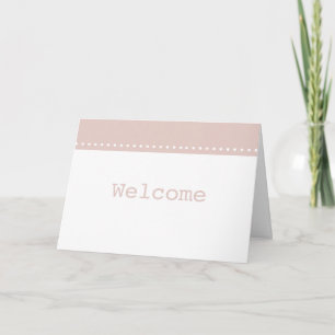Simple Elegant Welcome Thank You Card