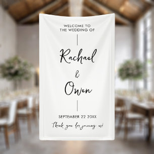 Simple Elegant Welcome To Our Wedding Banner