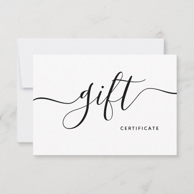 Simple Elegant White Beauty Salon Modern Gift Card (Front)