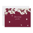 Simple Elegant White Blossom Floral Burgundy