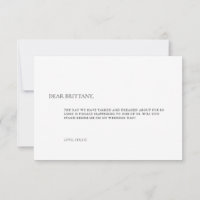 Simple Elegant White Bridesmaid Proposal Card