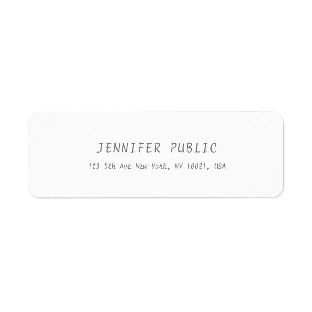Simple Elegant White Cute Template Modern Script (Front)