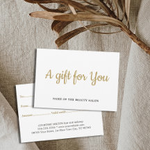 Simple Elegant White Faux Gold Beauty