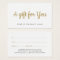 Simple Elegant White Faux Gold Beauty Gift card