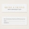 Simple Elegant White Faux Gold Referral Card