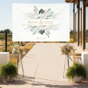Simple, elegant white flowers  banner