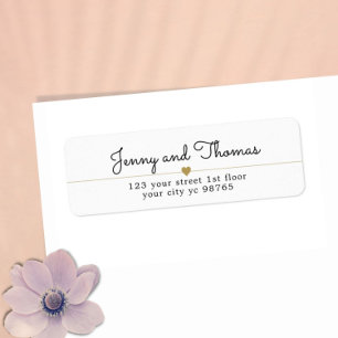 Simple Elegant White Gold Heart Line Wedding