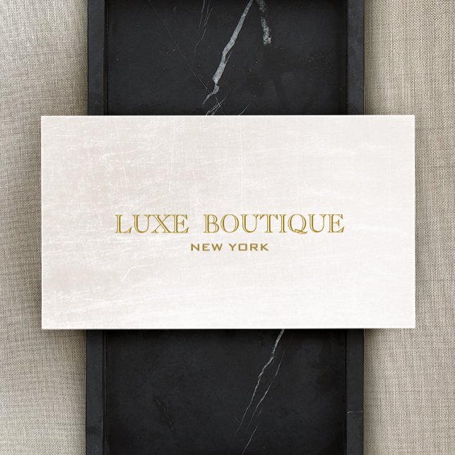 Simple Elegant White Ivory Chic Beauty and Fashion Business Card (Creator Uploaded)