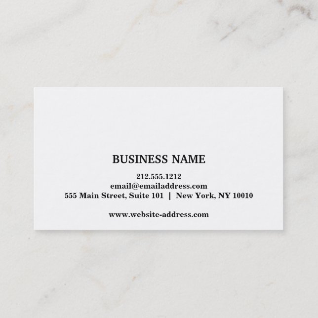 Simple Elegant White Pink Beauty Appointment Card (Back)