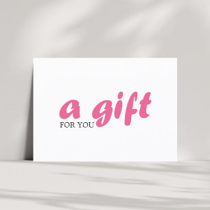 Simple Elegant White Pink Beauty Gift Certificate