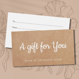 Simple Elegant White Printed Kraft Beauty Salon