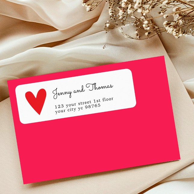 Simple Elegant White Red Heart Wedding (Creator Uploaded)