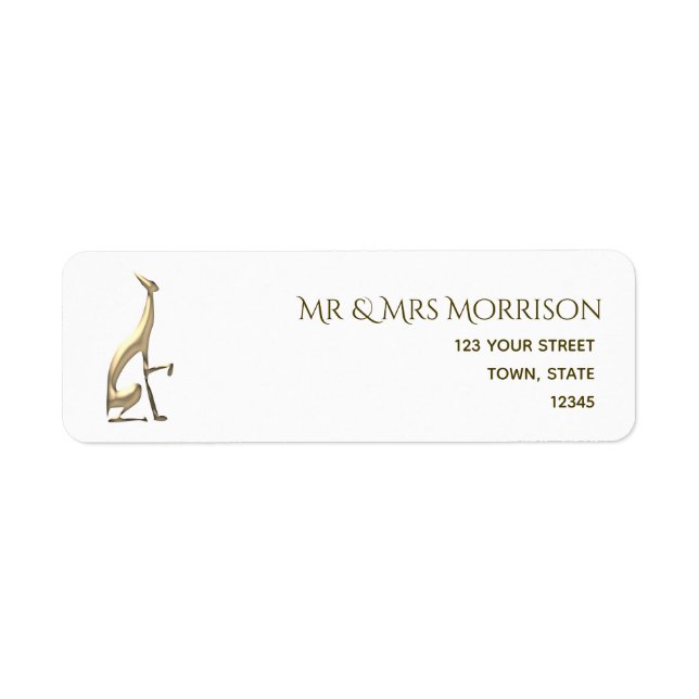 Simple Elegant White Return Address (Front)