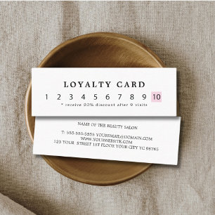 Simple Elegant White Rose Beauty Loyalty Card