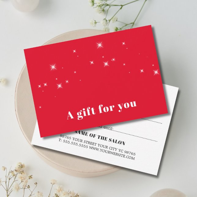 Simple Elegant White Stars Red Beauty (Creator Uploaded)