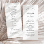 Simple Elegant white wedding Programme<br><div class="desc">Guide your guests through the ceremony with the Simple Elegant White Wedding Program. Featuring a white background,  classic serif lettering,  and personalised custom names,  this program complements the overall design and serves as a sophisticated keepsake for your loved ones.</div>